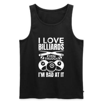 Ich liebe Billard - Männer Premium Bio Tank Top - Schwarz - Vorne - AI Model Male 178 light (178cm)