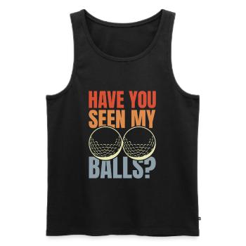 Funny golfer saying - Men's Premium Organic Tank Top - black - Front - Michal (187cm)