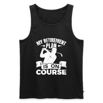 Golfspieler Ruhestand - Männer Premium Bio Tank Top - Schwarz - Vorne - AI Model Male 178 light (178cm)
