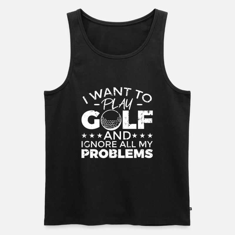 Cooler Golf Spruch - Männer Premium Bio Tank Top - Schwarz