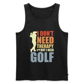 Lustiger Golf Witz - Männer Premium Bio Tank Top - Schwarz - Vorne - AI Model Male 178 light (178cm)