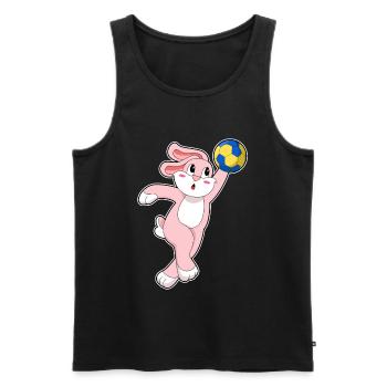 Rabbit Handball Player Handball - Men's Premium Organic Tank Top - black - Front - Michal (187cm)