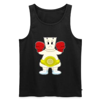 Chess Piece Tower Chess - Men's Premium Organic Tank Top - black - Front - AI Model Male 178 light (178cm)