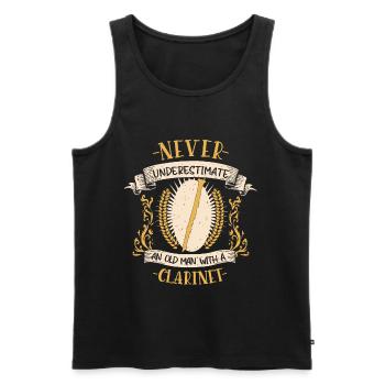 Klarinette Musiker Instrument Blasmusik Geschenk - Männer Premium Bio Tank Top - Schwarz - Vorne - Michal (187cm)