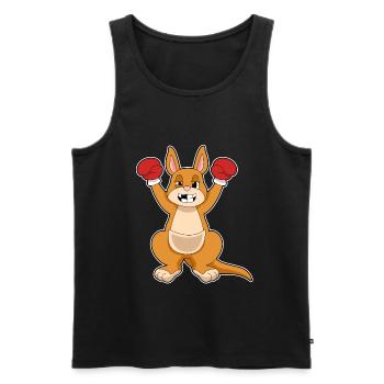 Kangaroo Boxer Boxing Gloves Boxing - Men's Premium Organic Tank Top - black - Front - Michal (187cm)