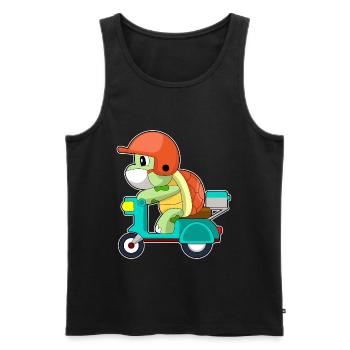 Scooter tortue - Débardeur bio Premium Homme - noir - Devant - AI Model Male 178 light (178cm)