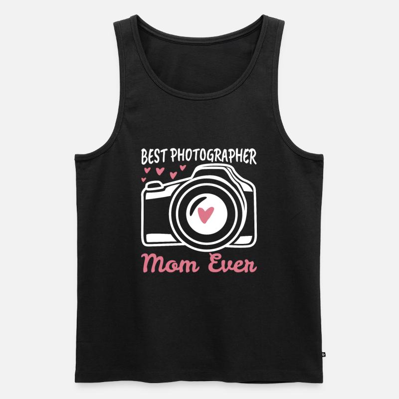 Fotografie Mama - Männer Premium Bio Tank Top - Schwarz