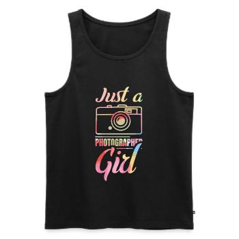 Only one photographer - Men's Premium Organic Tank Top - black - Front - Michal (187cm)