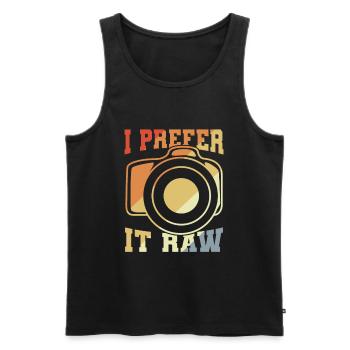 Fotografie Witz - Männer Premium Bio Tank Top - Schwarz - Vorne - AI Model Male 178 light (178cm)