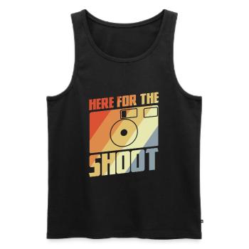 Click here for the photo shoot - Men's Premium Organic Tank Top - black - Front - AI Model Male 178 light (178cm)
