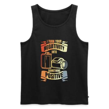 Vintage Photography Joke - Men's Premium Organic Tank Top - black - Front - AI Model Male 178 light (178cm)