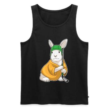 Rabbit Ice Hockey Sticks - Men's Premium Organic Tank Top - black - Front - Michal (187cm)