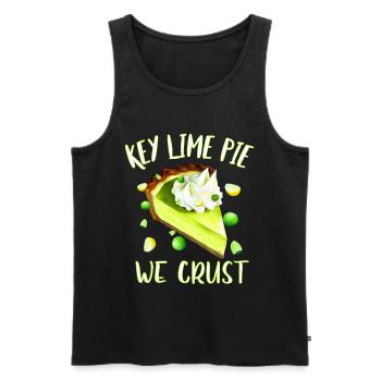 Key Lime Pie we crust - Men's Premium Organic Tank Top - black - Front - AI Model Male 178 light (178cm)