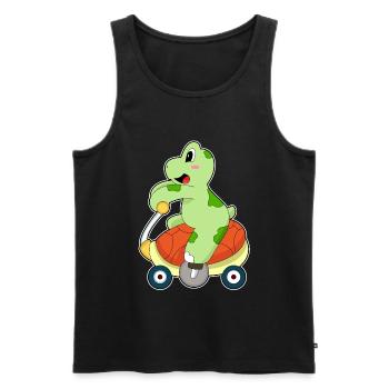 Turtle Bicycle - Men's Premium Organic Tank Top - black - Front - AI Model Male 178 light (178cm)