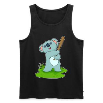 Koala Baseball Baseball Bat - Men's Premium Organic Tank Top - black - Front - AI Model Male 178 light (178cm)