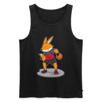 Fuchs Basketball Player Basketball - Men's Premium Organic Tank Top - black - Front - Michal (187cm)