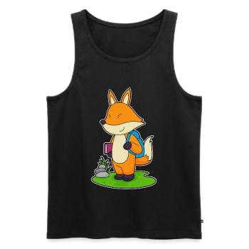 École de sac à dos Fox Student - Débardeur bio Premium Homme - noir - Devant - Michal (187cm)
