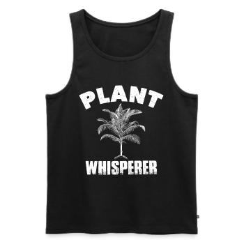 Plant Whisperer Funny Hobby Gardening plant Shirt - Men's Premium Organic Tank Top - black - Front - AI Model Male 178 light (178cm)