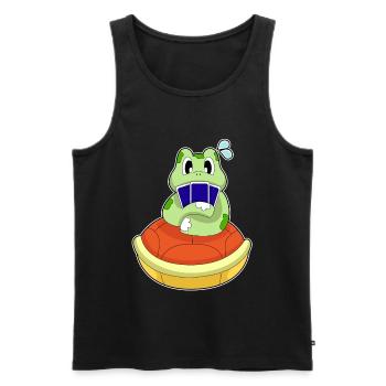 Schildkröte Poker Pokerkarten - Männer Premium Bio Tank Top - Schwarz - Vorne - Michal (187cm)