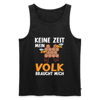 No time my colony needs me bee - Men's Premium Organic Tank Top - black - Front - AI Model Male 178 light (178cm)
