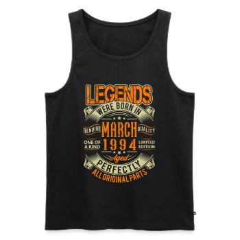 1994 März Geburtstag Legende - Männer Premium Bio Tank Top - Schwarz - Vorne - Michal (187cm)