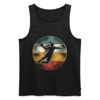 Handball Handball Joueur de handball féminin - Débardeur bio Premium Homme - noir - Devant - Michal (187cm)