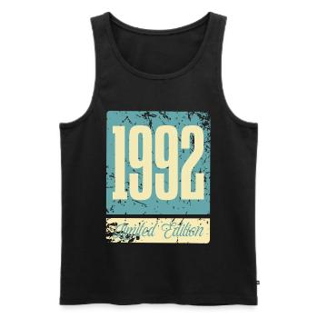 1992 Anniversaire de naissance Année de naissance - Débardeur bio Premium Homme - noir - Devant - Michal (187cm)