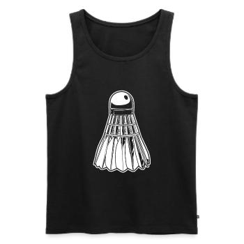 Badminton Federball - Men's Premium Organic Tank Top - black - Front - AI Model Male 178 light (178cm)