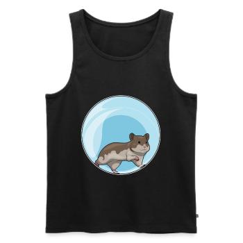 Hamster Hamster Ball - Men's Premium Organic Tank Top - black - Front - Michal (187cm)