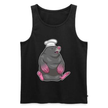 Mole Chef Chef Hat Cooking - Men's Premium Organic Tank Top - black - Front - Michal (187cm)
