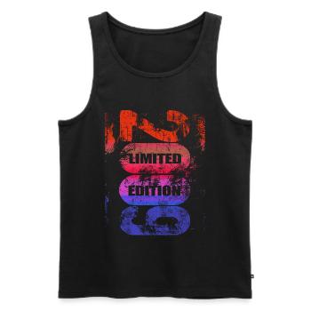 Limited Edition 2009 | Geburtstag - Jahrgang 2009 - Männer Premium Bio Tank Top - Schwarz - Vorne - Michal (187cm)