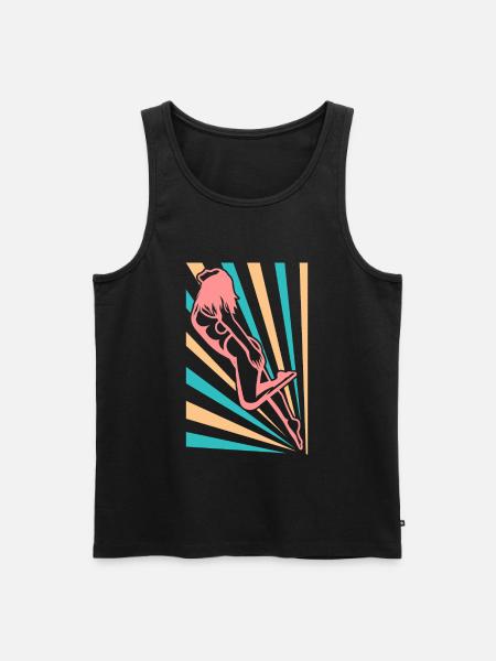 Mädels Schwimmen - Männer Premium Bio Tank Top - Schwarz