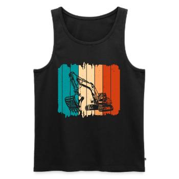 Bagger - Männer Premium Bio Tank Top - Schwarz - Vorne - Michal (187cm)