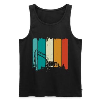 Bagger - Männer Premium Bio Tank Top - Schwarz - Vorne - Michal (187cm)