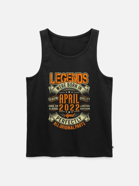 2022 April Birthday Legend - Men's Premium Organic Tank Top - black