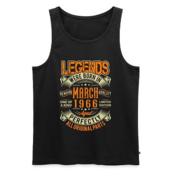 1966 März Geburtstag Legende - Männer Premium Bio Tank Top - Schwarz - Vorne - Michal (187cm)
