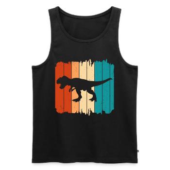 T-Rex - Men's Premium Organic Tank Top - black - Front - Michal (187cm)