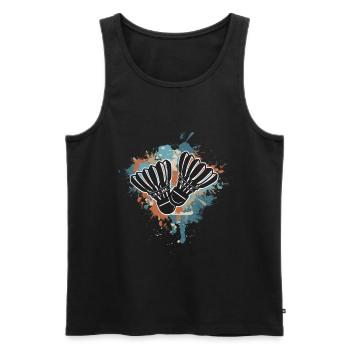 Badminton - Débardeur bio Premium Homme - noir - Devant - Michal (187cm)