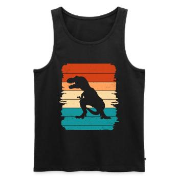T-Rex - Men's Premium Organic Tank Top - black - Front - Michal (187cm)