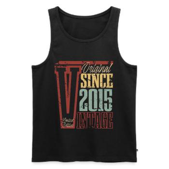 2015 Geburtstag Geburtsjahr Baujahr Vintage Retro - Männer Premium Bio Tank Top - Schwarz - Vorne - Michal (187cm)