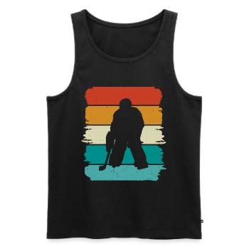 Eishockey  - Men's Premium Organic Tank Top - black - Front - Michal (187cm)