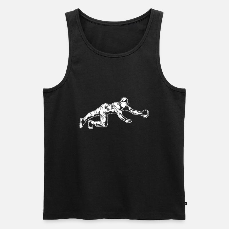 Baseball Catcher - Männer Premium Bio Tank Top - Schwarz