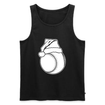Baseball Weihnachten - Männer Premium Bio Tank Top - Schwarz - Vorne - Michal (187cm)
