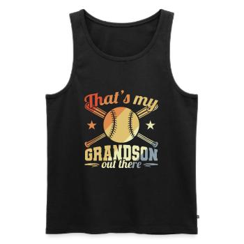 Großvater eines Baseballspielers - Männer Premium Bio Tank Top - Schwarz - Vorne - Michal (187cm)