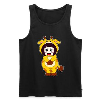 Giraffe Girl Costume - Men's Premium Organic Tank Top - black - Front - Michal (187cm)