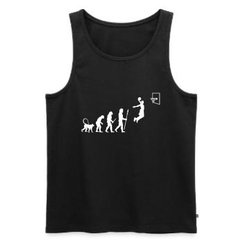 Évolution du basketball - Débardeur bio Premium Homme - noir - Devant - AI Model Male 178 light (178cm)