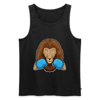 Lion Boxer Boxing Gloves Boxing - Men's Premium Organic Tank Top - black - Front - Michal (187cm)
