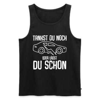 E-Auto Elektroauto - Männer Premium Bio Tank Top - Schwarz - Vorne - Michal (187cm)