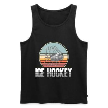 Eishockey - Men's Premium Organic Tank Top - black - Front - Michal (187cm)