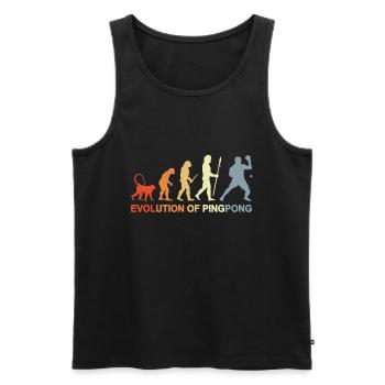 Development of table tennis - Men's Premium Organic Tank Top - black - Front - Michal (187cm)
